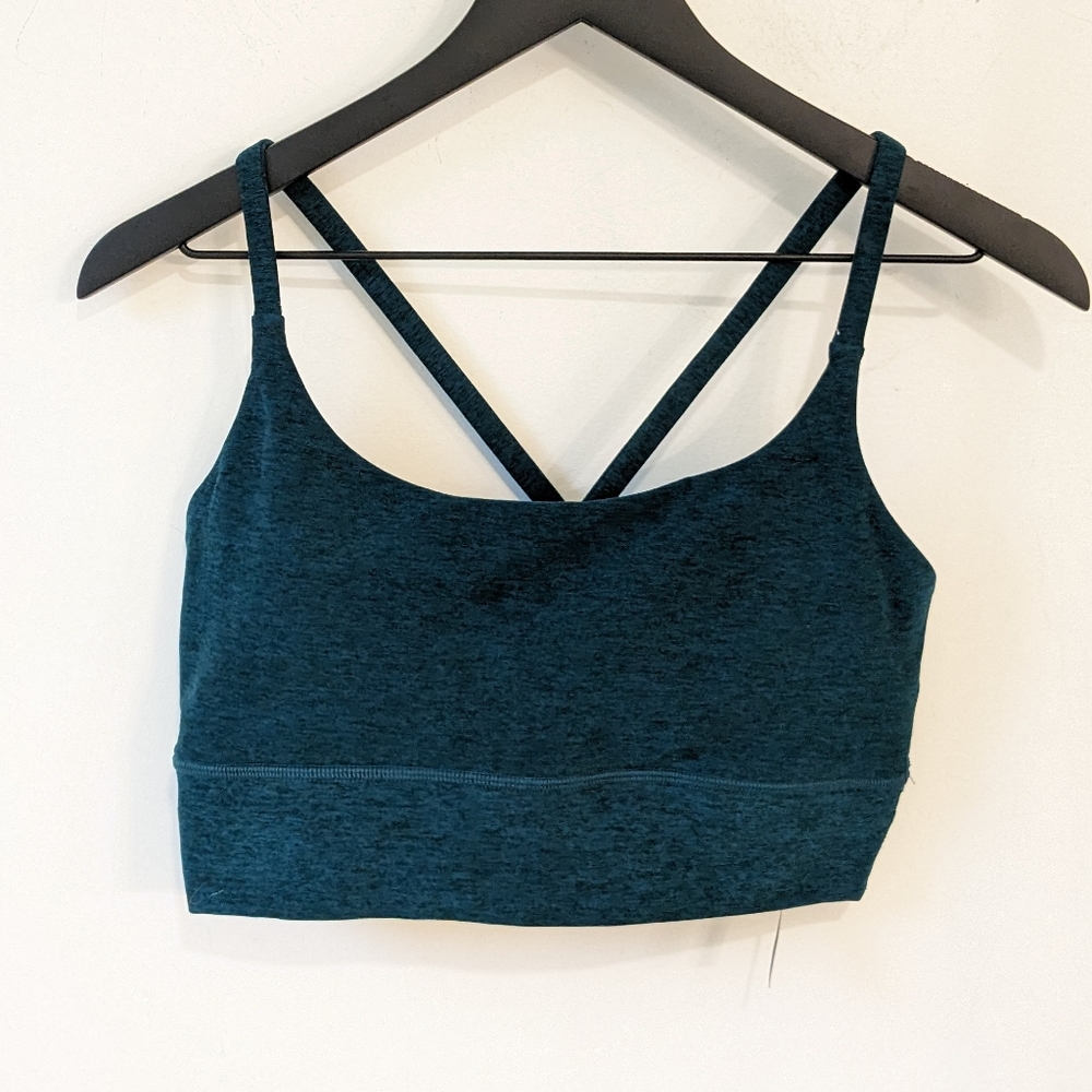 Vuori Long Line Elevation Bra Heather Green